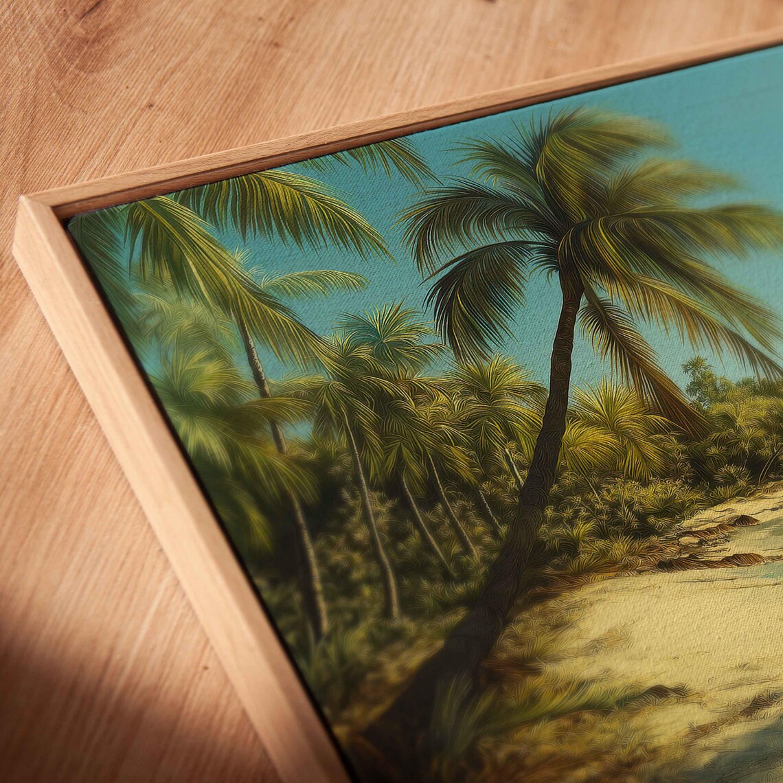Tropical Ocean Landscape, Palm Trees Serenity - Image 2