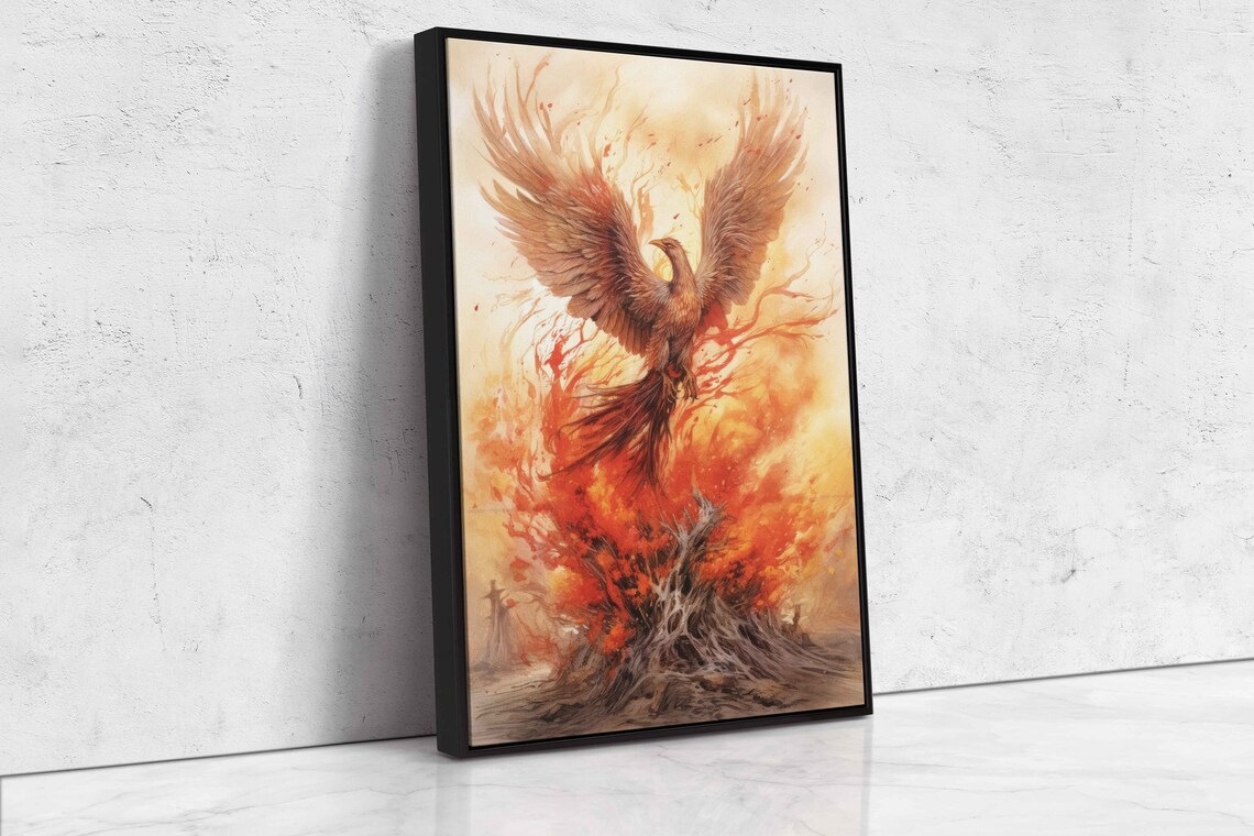 Phoenix Rising From The Ashes Art Print, Abstract - Image 4
