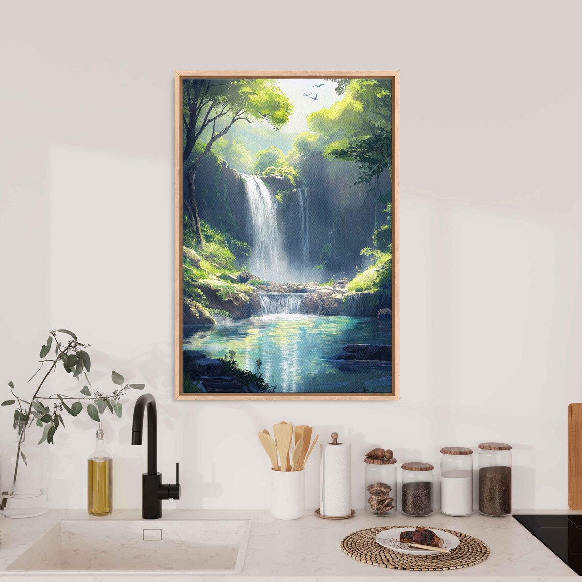 Enchanted Glen Fairy Tale Trees, Gentle Waterfall - Image 3