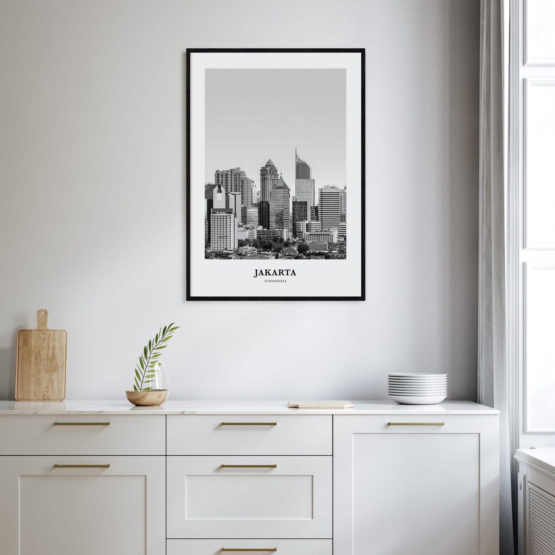 Jakarta Wall Art No 1 Jakarta Wall Decor Jakarta Poster Jakarta Home Decor Jakarta Travel Gift Jakarta Travel Print - Image 2
