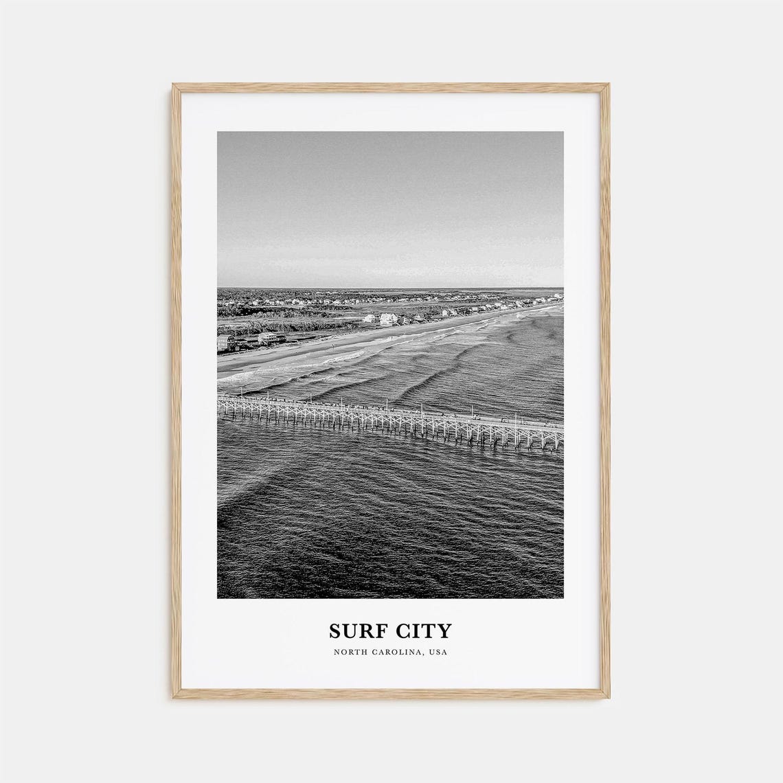 Surf City Wall Art Surf City Wall Decor Surf City Poster Surf City Home Decor Surf City Travel Gift Surf City Travel Print