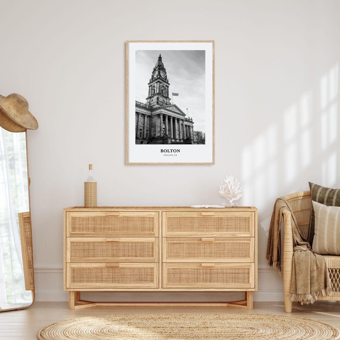 Bolton Wall Art Bolton Wall Decor Bolton Poster Bolton Home Decor Bolton Travel Gift Bolton Travel Print - Image 3