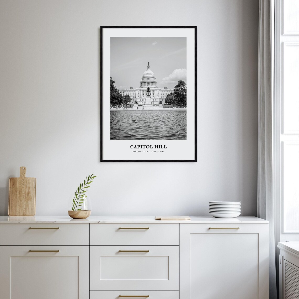 Capitol Hill Washington DC US Capitol Reflecting Pool Travel Poster - Image 2