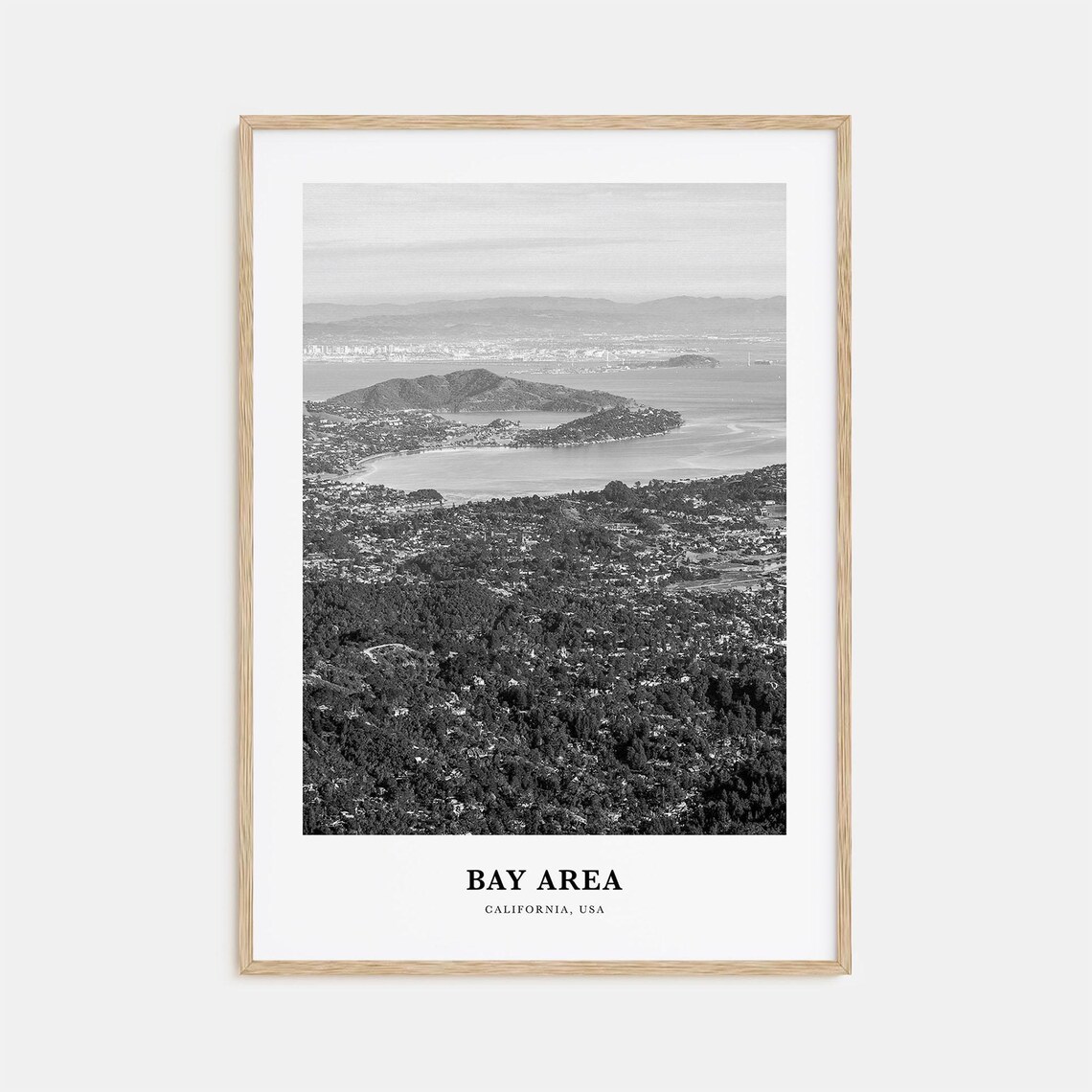 Bay Area California Panoramic Aerial View Over Hills And Water Poster