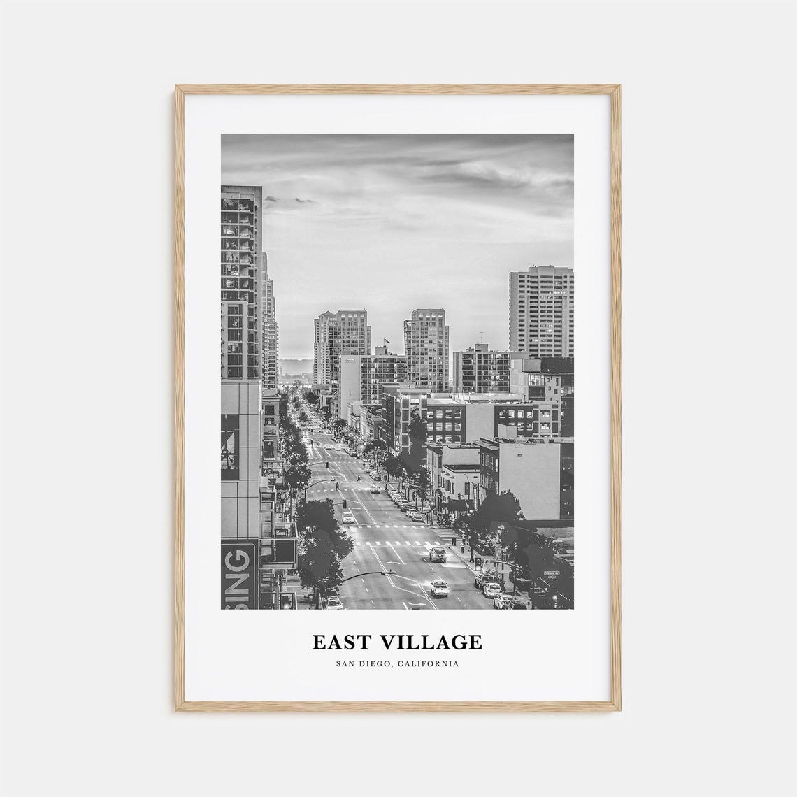 East Village Wall Art San Diego East Village Wall Decor East Village Poster East Village Home Decor East Village Travel Gift Travel