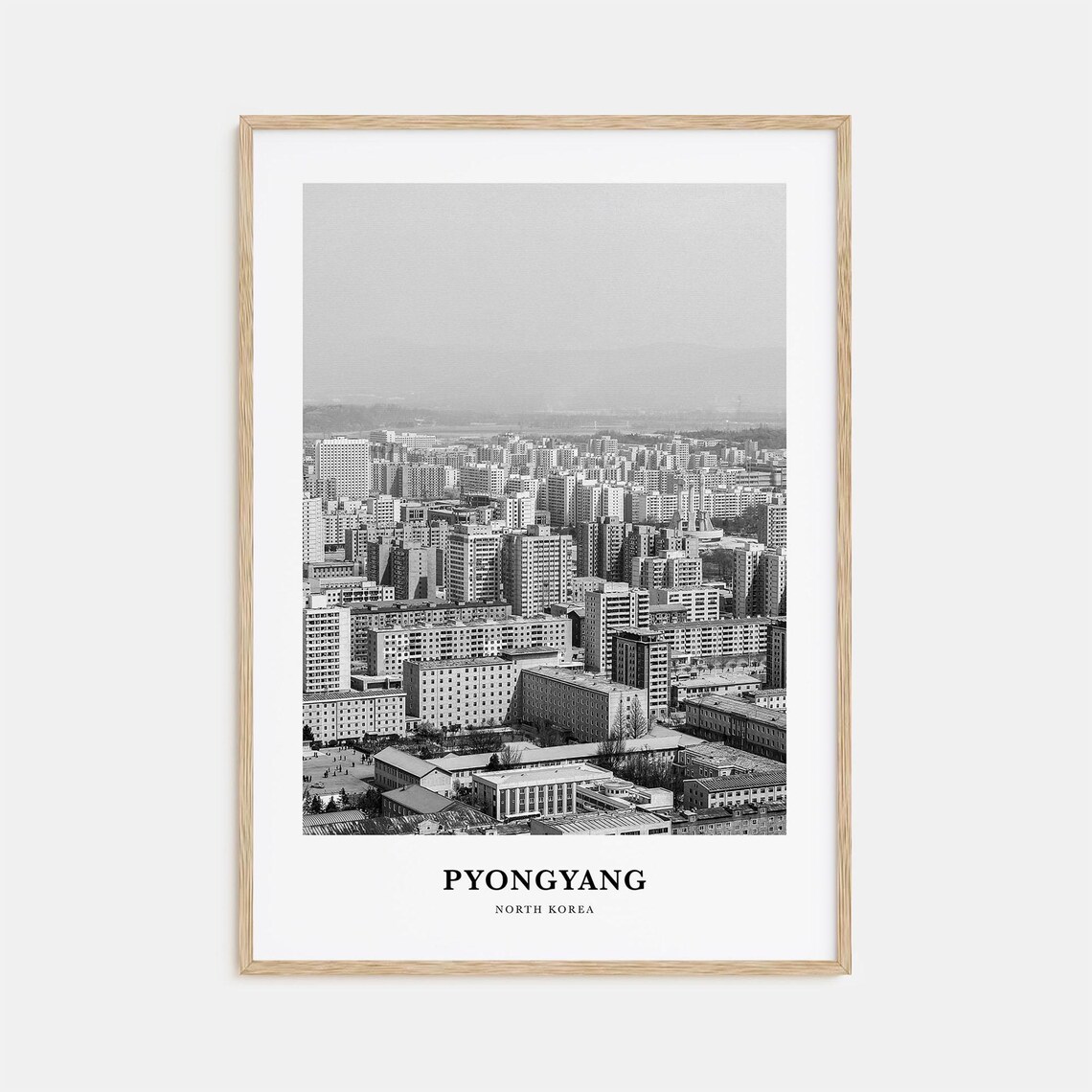 Pyongyang North Korea City Skyline Panorama Photography Poster