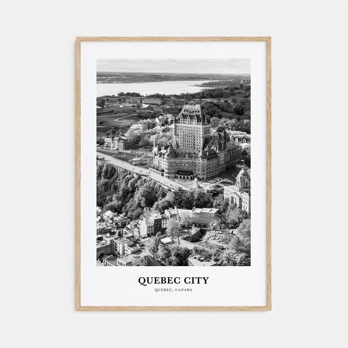 Quebec City Canada Chateau Frontenac Aerial View Photography Poster