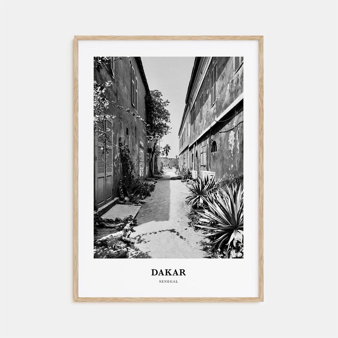 Dakar Senegal Historic Alleyway Colonial Street Scene Poster