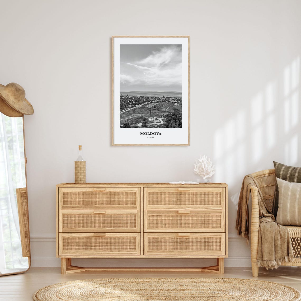Moldova Europe Rural Village Rolling Hills View Photo Poster - Image 3