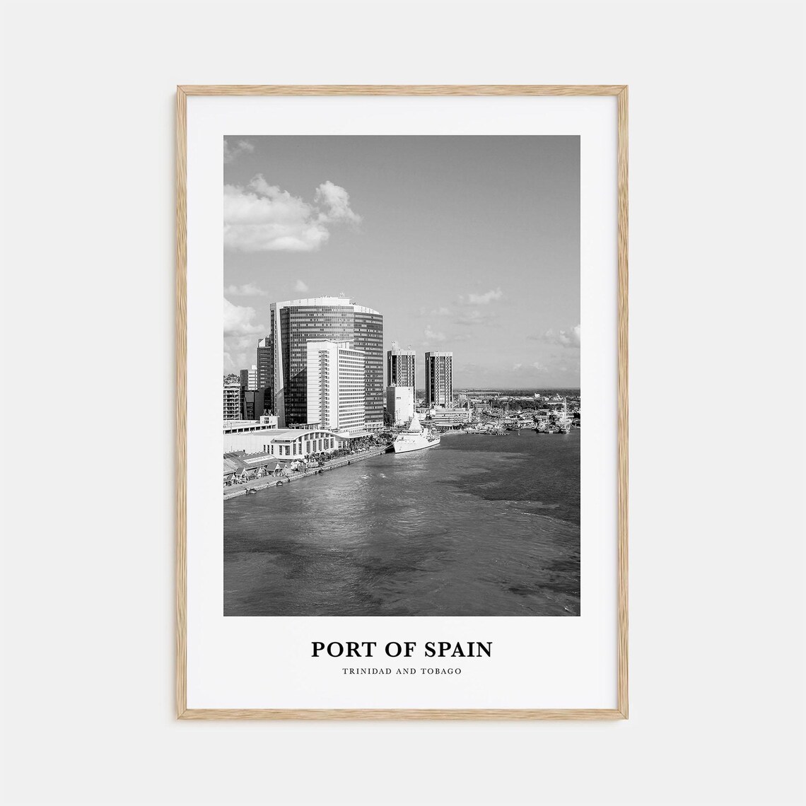 Port Of Spain Trinidad Waterfront Skyline Caribbean View Poster