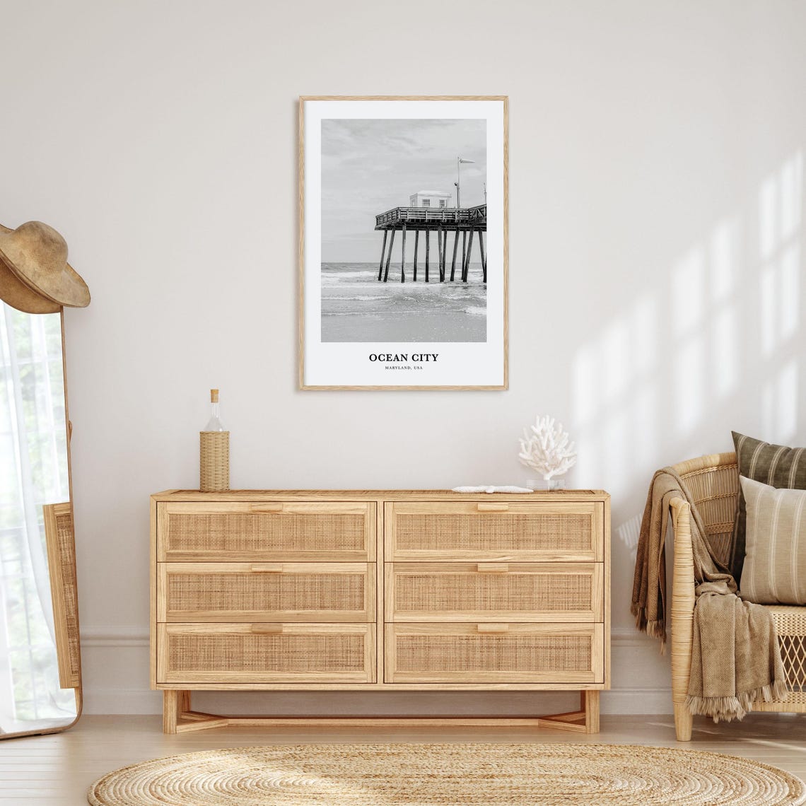 Ocean City Wall Art Maryland Ocean City Wall Decor Ocean City Poster Ocean City Home Decor Ocean City Travel Gift Ocean City Travel - Image 3
