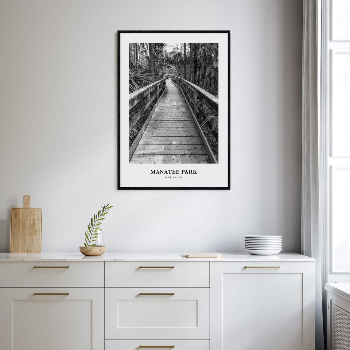 Manatee Park Florida Boardwalk Palm Forest Trail Scenic Travel Poster - Image 2