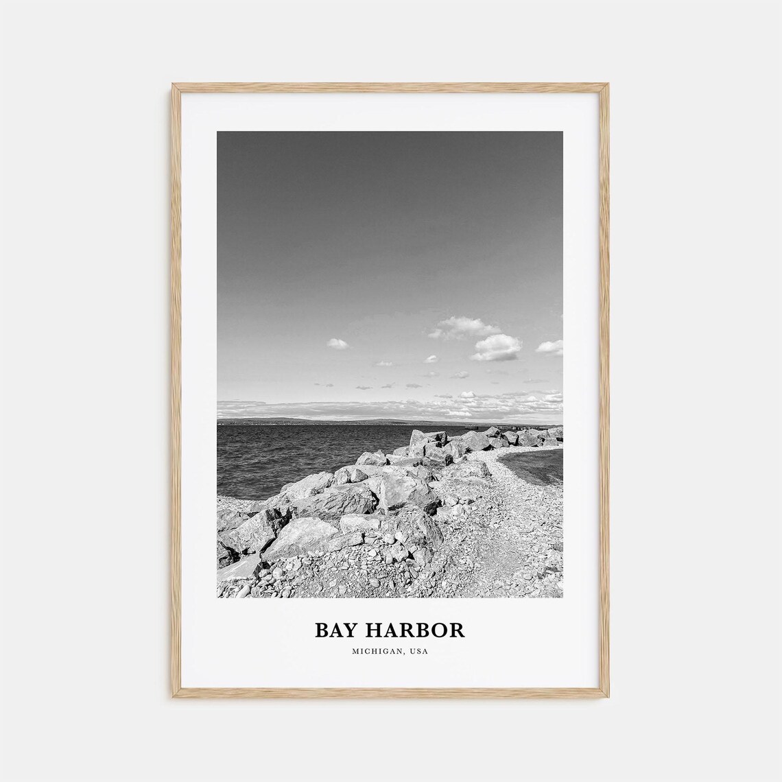 Bay Harbor Michigan Rocky Shoreline Lake Michigan View Poster