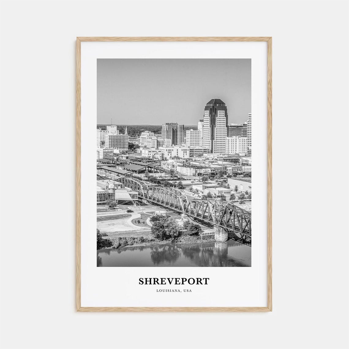 Shreveport Wall Art Shreveport Wall Decor Shreveport Poster Shreveport Home Decor Shreveport Travel Gift Shreveport Travel Print