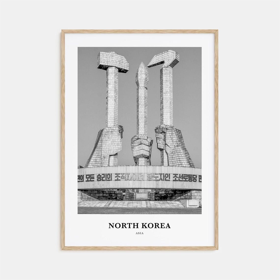North Korea Monument to Party Founding Pyongyang Landmark Poster