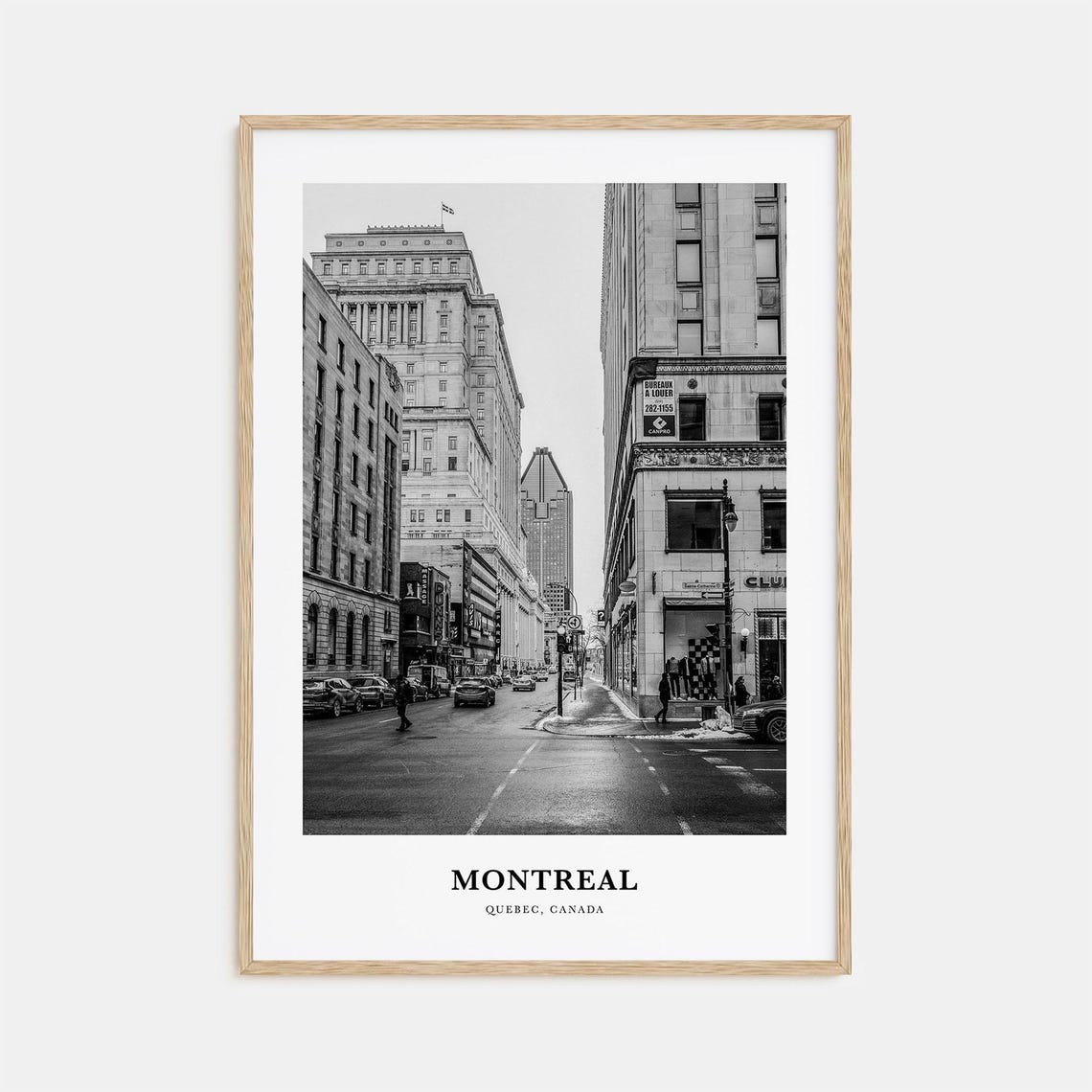 Montreal Quebec Canada Downtown Street With Heritage Buildings Poster