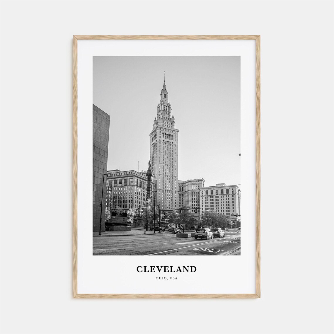 Cleveland Wall Art No 2 Cleveland Wall Decor Cleveland Poster Cleveland Home Decor Cleveland Travel Gift Cleveland Travel Print