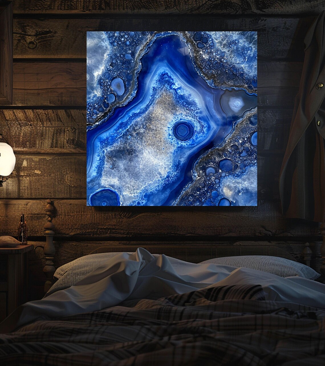Geode Wall Art, Modern Crystal Decor - Image 2