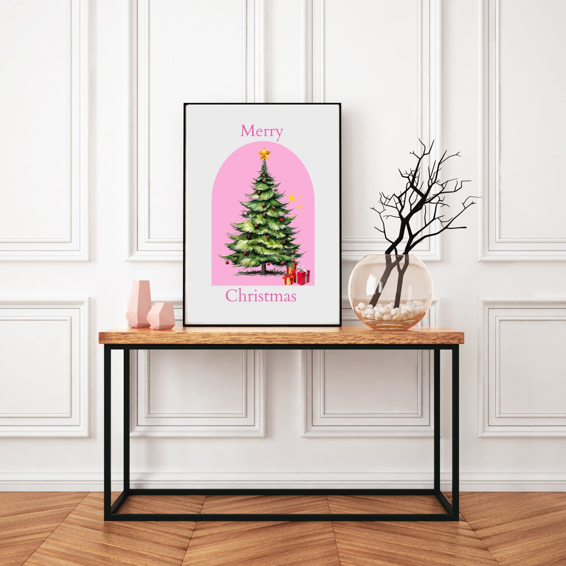Christmas Tree Merry Christmas Holiday Wall Decor - Image 3