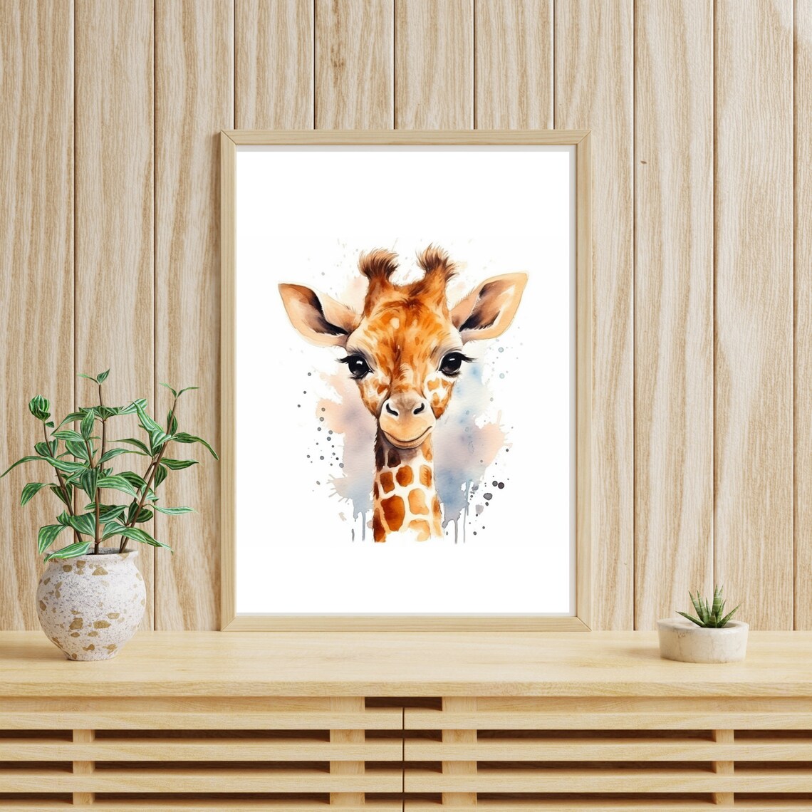 Baby Giraffe Art Print, Animal Nursery Decor - Image 2