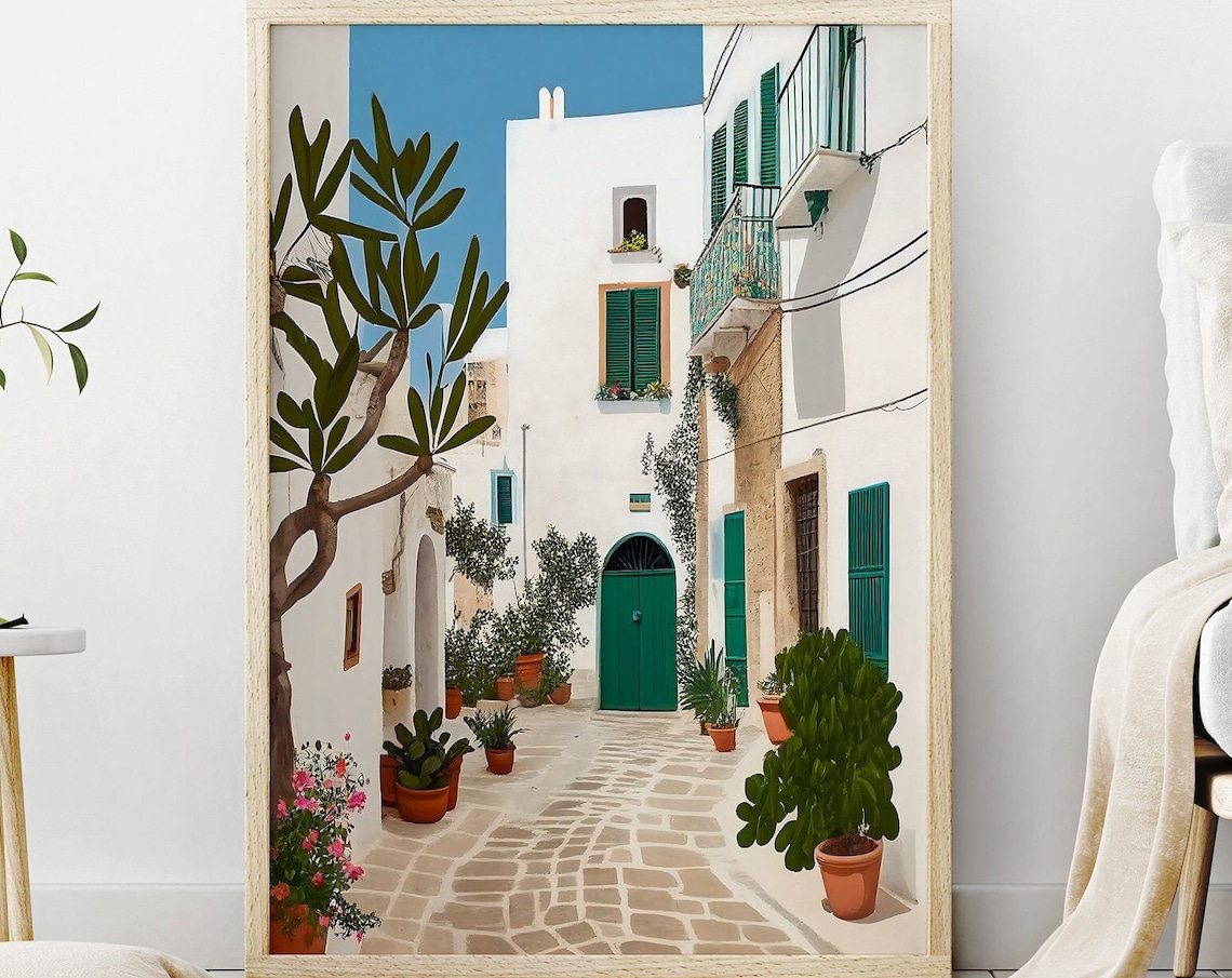 Puglia Travel Poster, Italy Travel Illustration