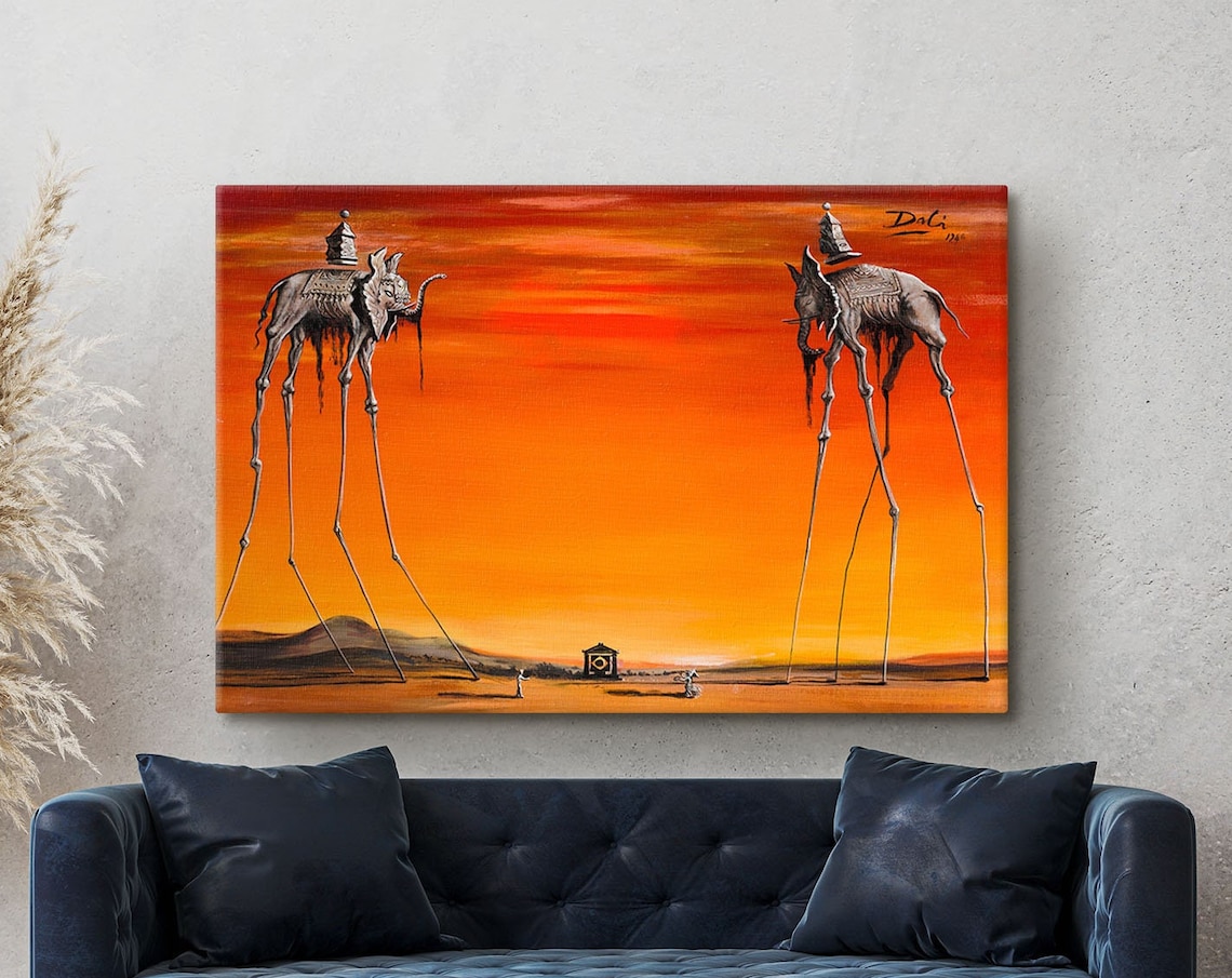 Salvador Dali Elephants Surrealist Art Print
