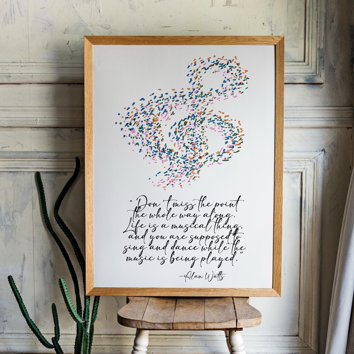 Alan Watts Life Quote, Inspirational Art Print - Image 2