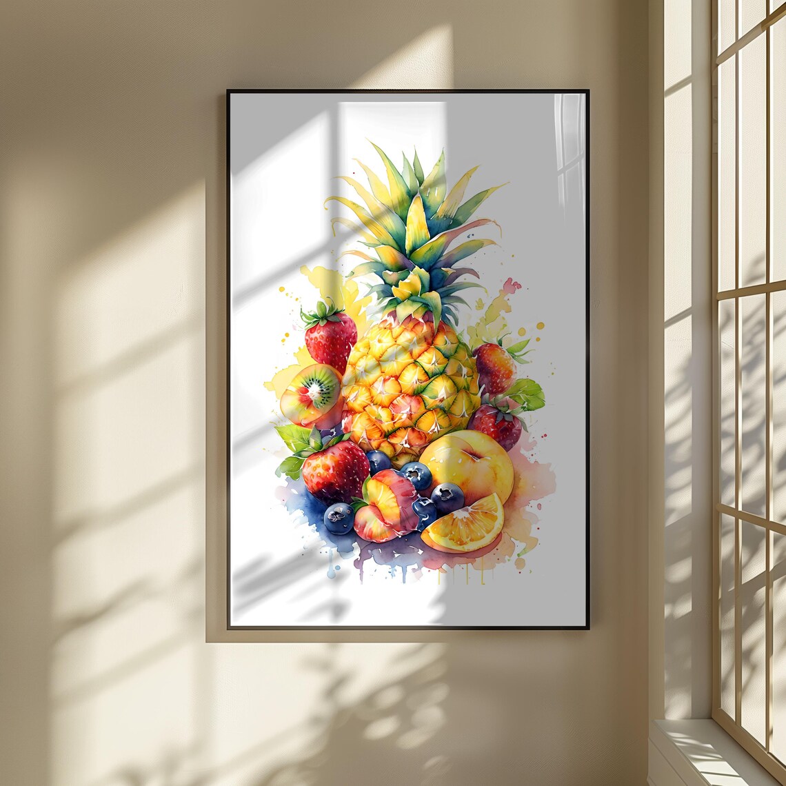 Fruit Mix Art Print, Kitchen Dining Room Decor - Image 3