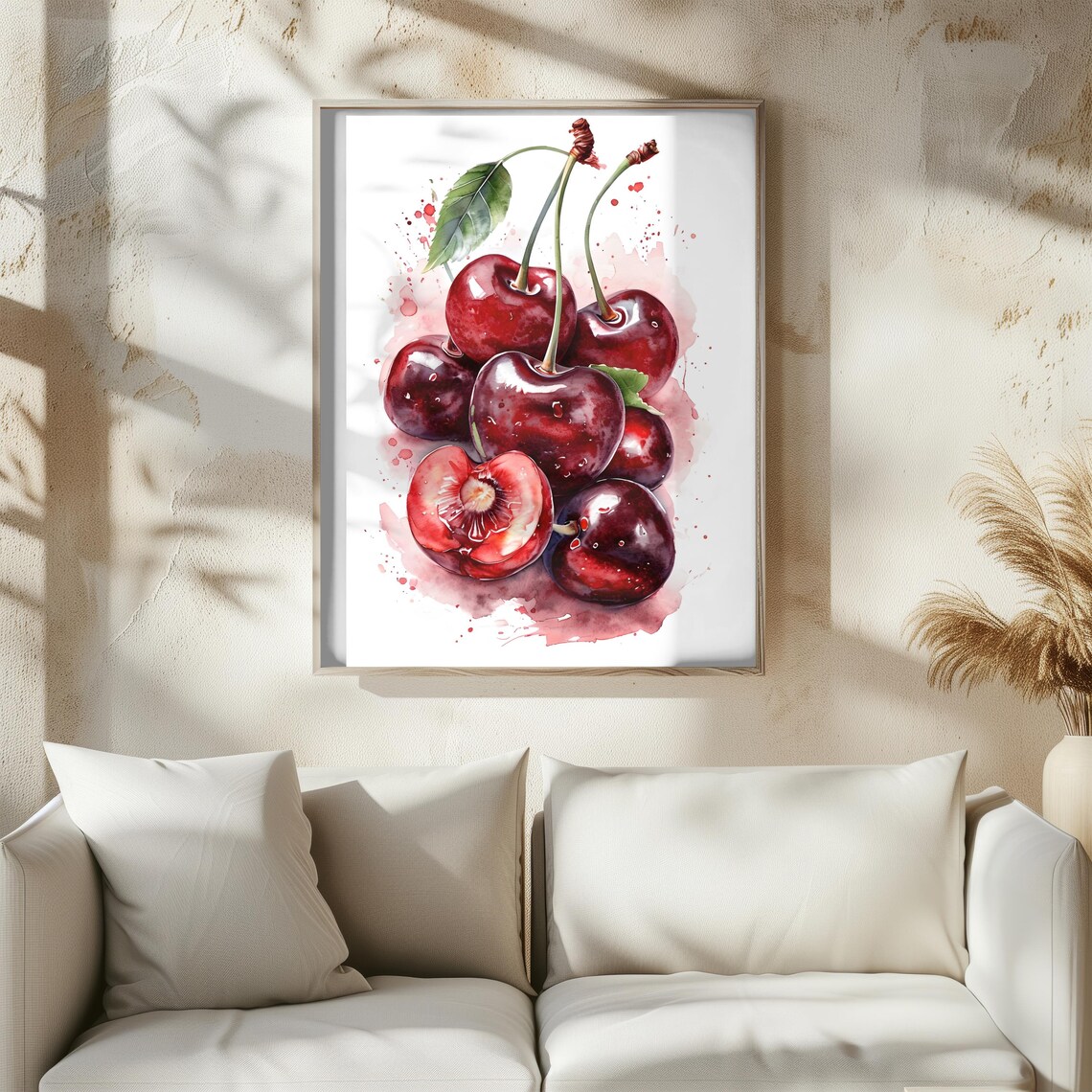 Cherry Art Print, Fresh Kitchen Dining Room Decor - Image 5