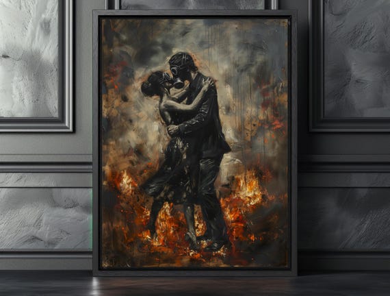Dark Moody Gothic Romance Art Print, Art Academia