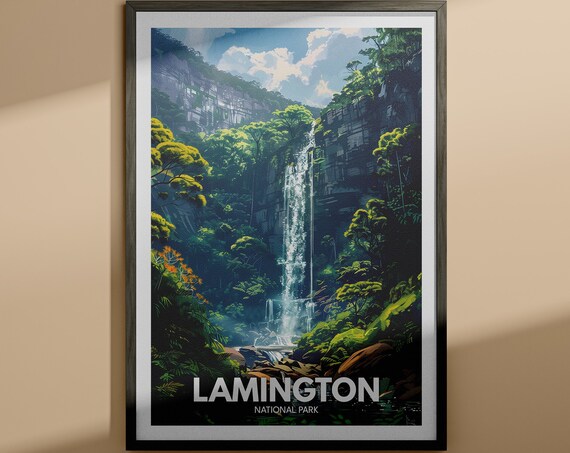 Lamington National Park Queensland Rainforest Waterfall Poster