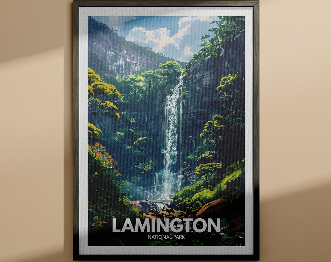 Lamington National Park Queensland Rainforest Waterfall Poster