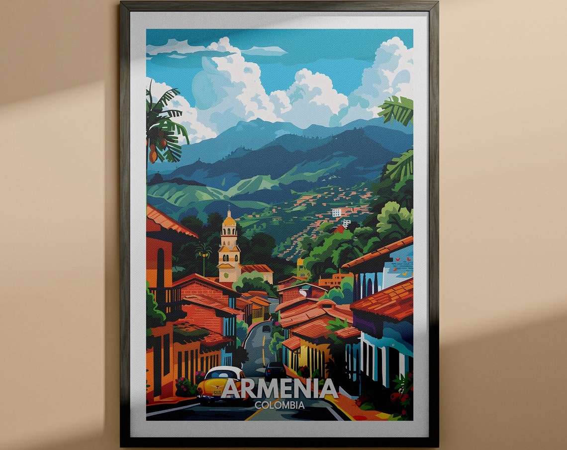 Armenia Print Armenia Travel Poster Colombia Wall Art Print Colombia Home Decor Travel Wall Art Decor Unique City Poster