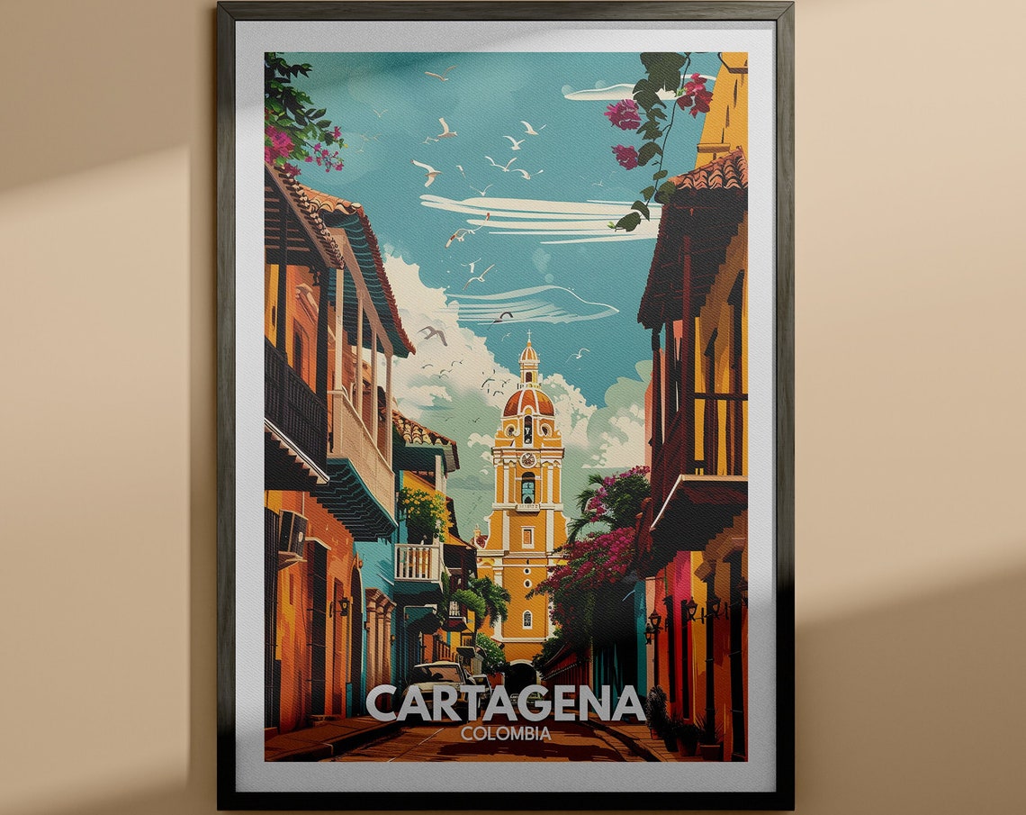 Cartagena Art Print Cartagena Travel Poster Colombia Wall Art Print Colombia Home Decor Travel Wall Art Decor Unique City Poster