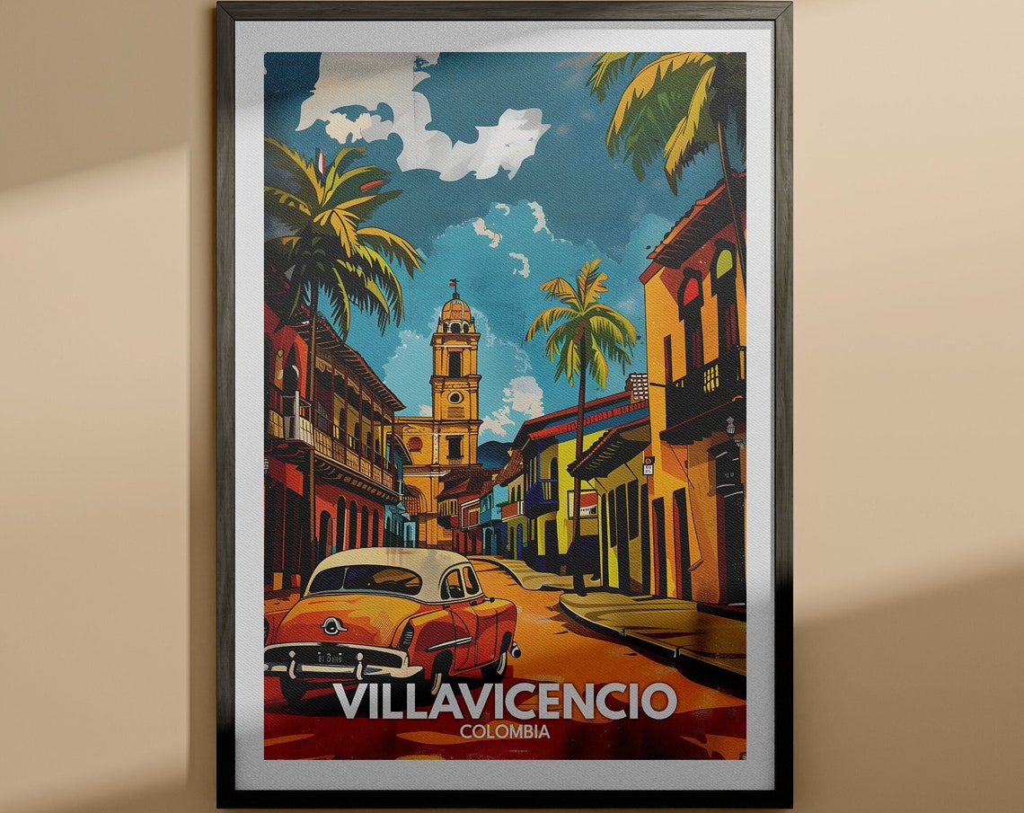 Villavicencio Print Villavicencio Travel Poster Colombia Wall Art Print Colombia Home Decor Travel Wall Decor Unique City Poster