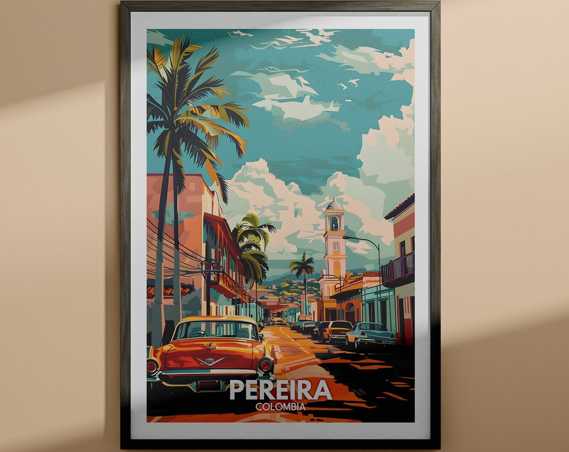 Pereira Print Pereira Travel Poster Colombia Wall Art Print Colombia Home Decor Travel Wall Art Decor Unique City Poster