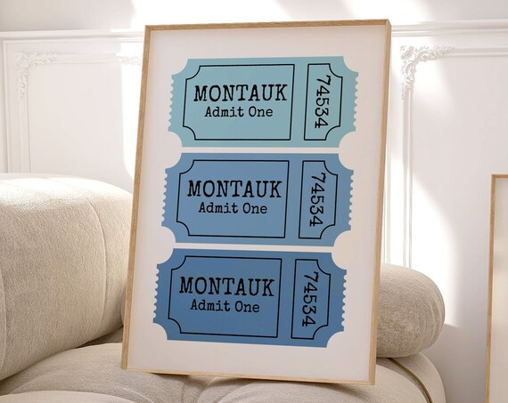 Montauk Wall Art Trendy Hamptons Art Print Coquette Room Decor Guest Check Wall Art Long Island Art Print Preppy Pink Poster Old Money