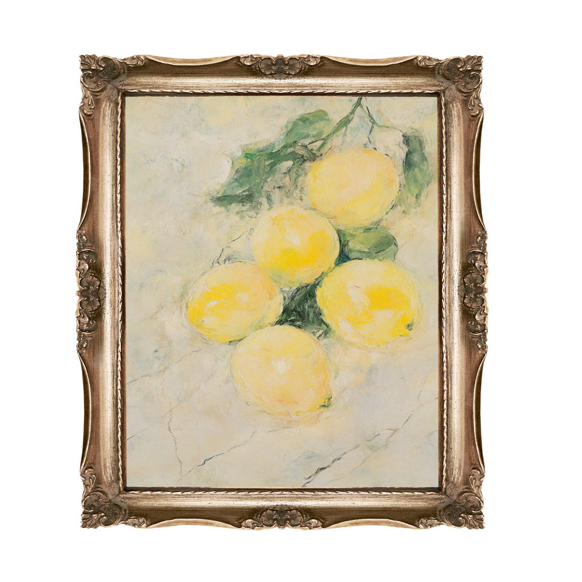 Lemon Art Print Kitchen Wall Decor Botanical Illustration Painting Fruit Modern