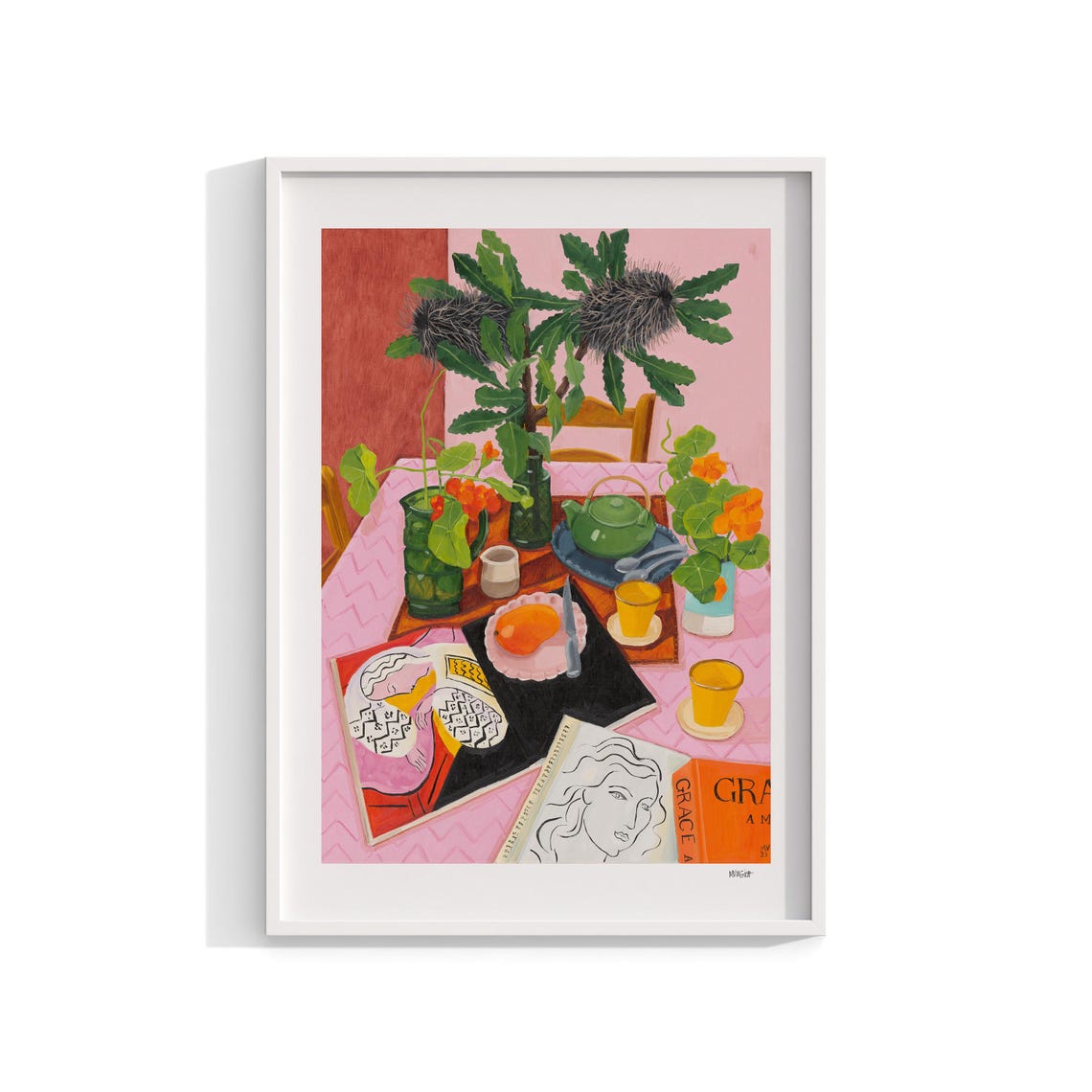Banksia Still Life Floral Art Print, Australian Decor