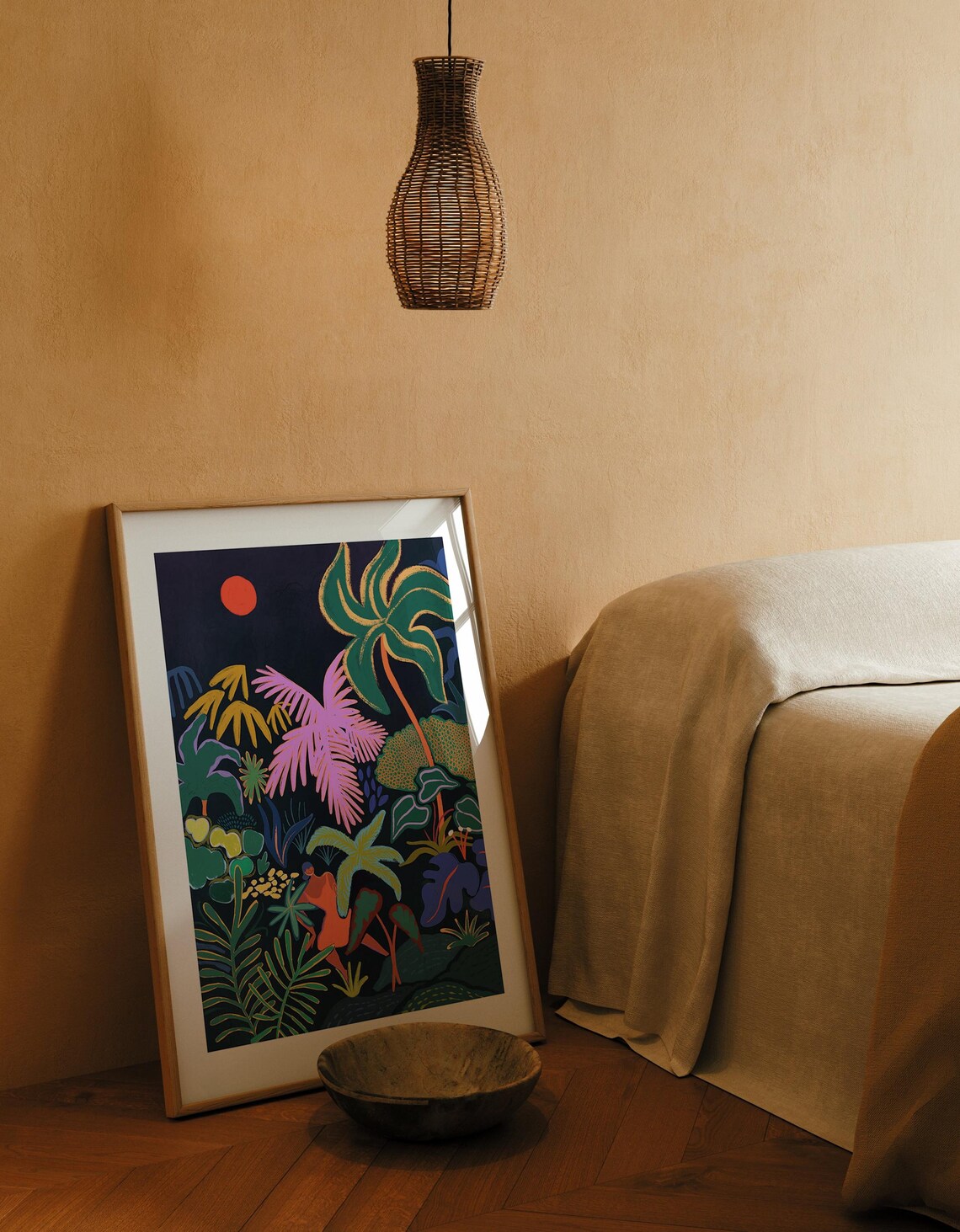 Boho Abstract Landscape Wall Art Print - Image 3