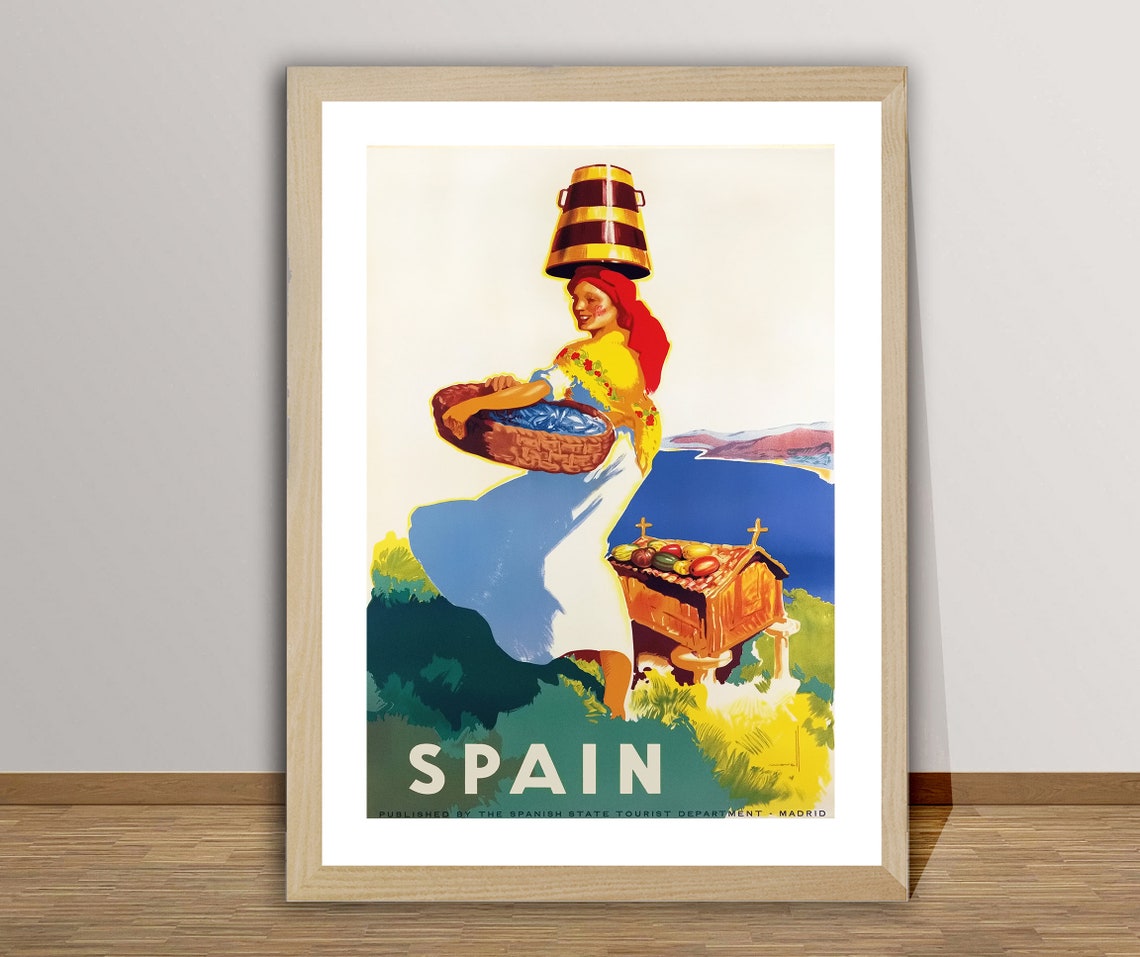 Cataluna Spain Vintage Travel Poster Poster Print Or Print Gift Idea Wall Decor - Image 2
