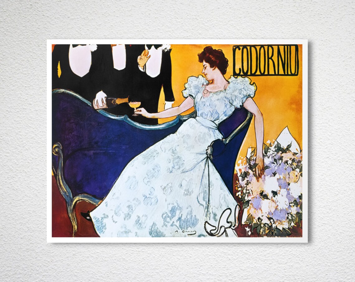 Codorniu Vintage Fooddrink Poster, Ramon Casas - Image 2