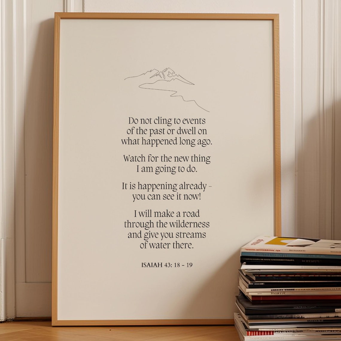Christian Wall Art Isaiah 43 Bible Verse Home Decor Scripture Art Affirmation Spiritual Print Christian Gift