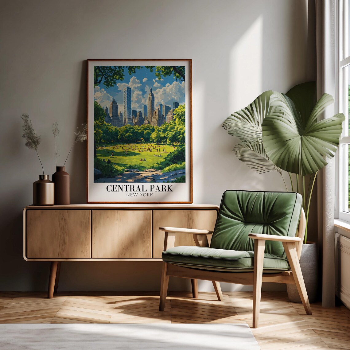 Central Park New York Travel Poster, Wall Art Print - Image 2