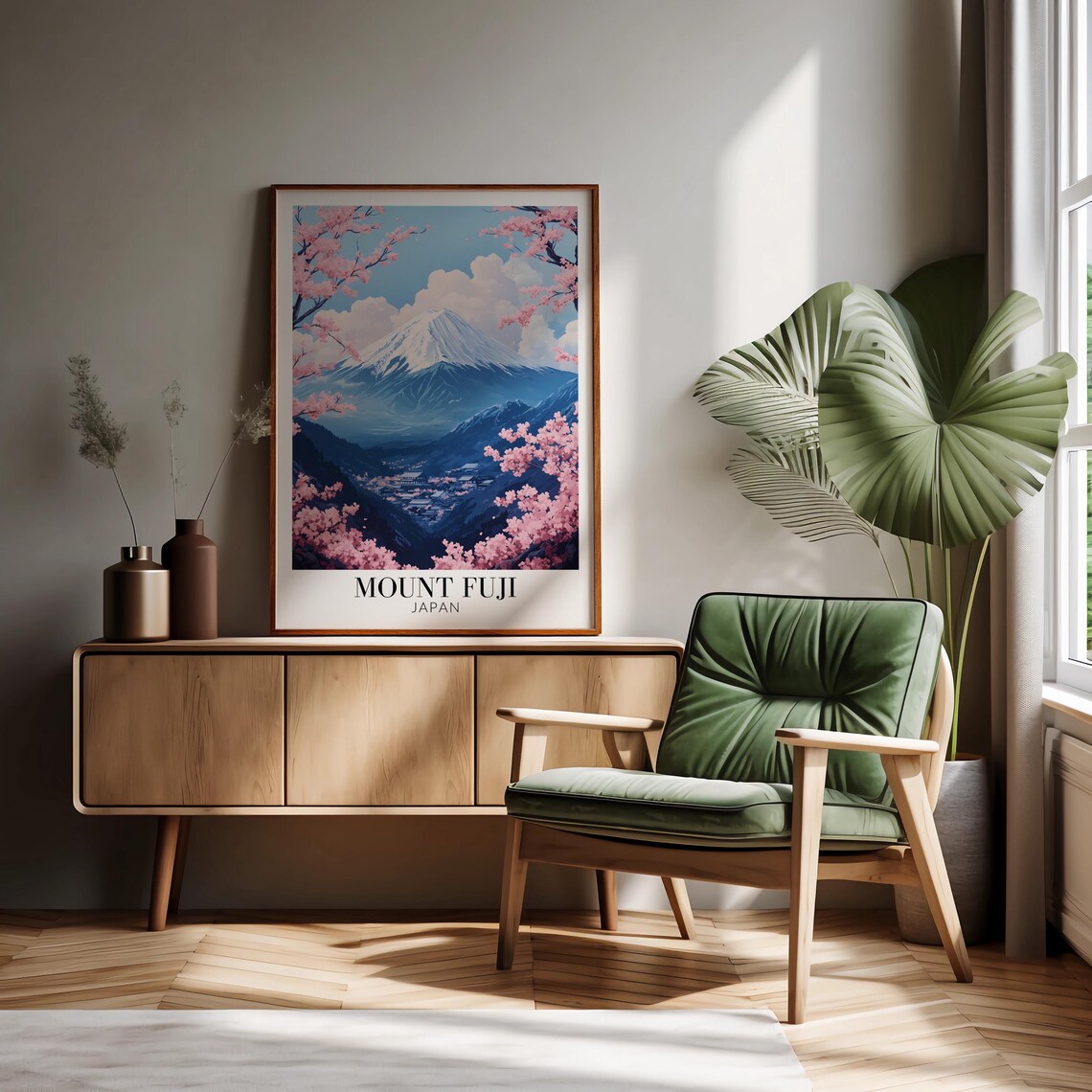 Mount Fuji Japan Travel Poster, Wall Decor - Image 2