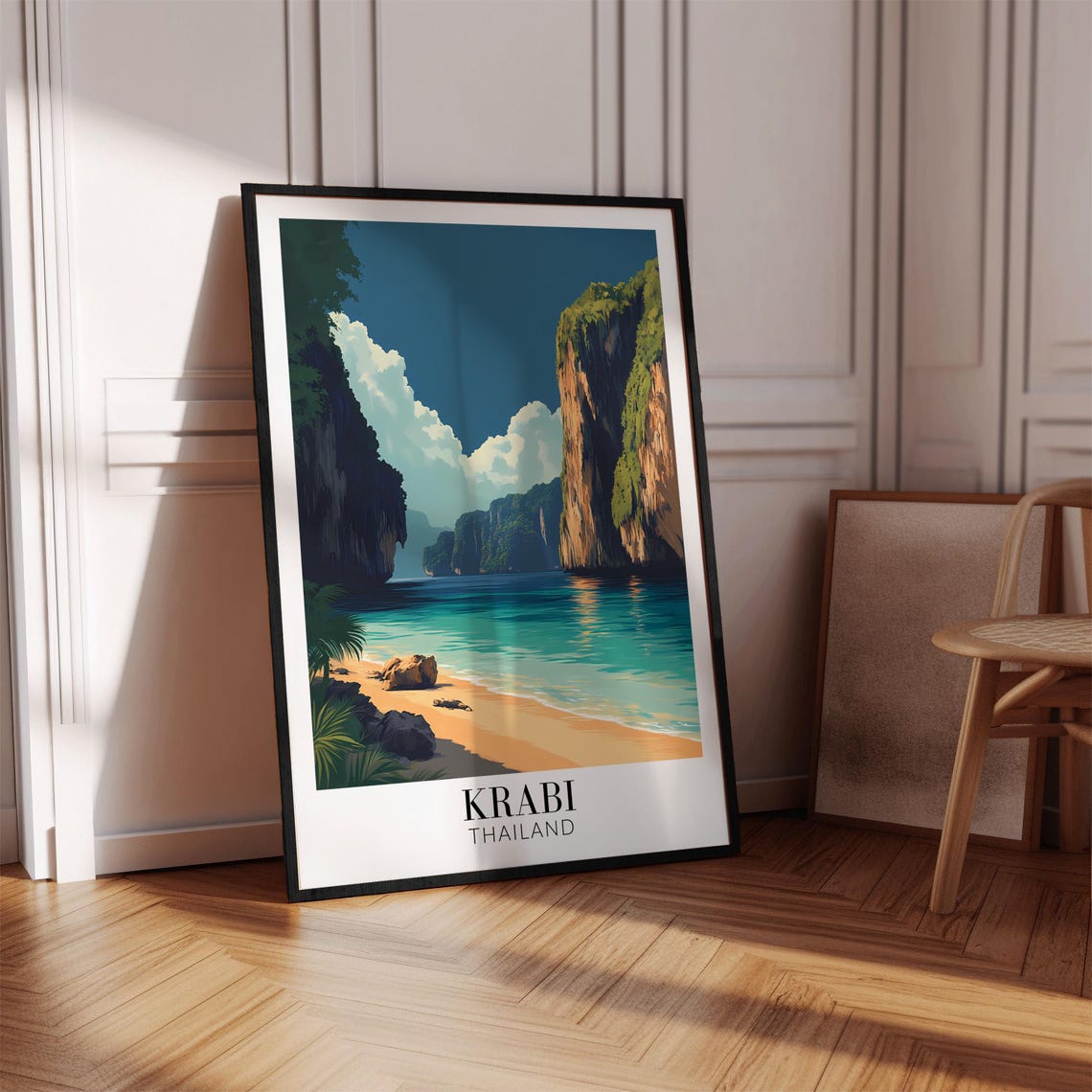 Krabi Thailand Turquoise Bay Karst Islands White Sand Beach Poster - Image 4