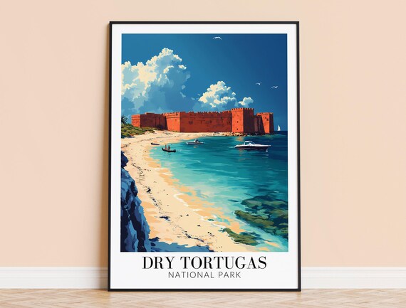 Dry Tortugas National Park Beach Fort Jefferson Coastal Poster