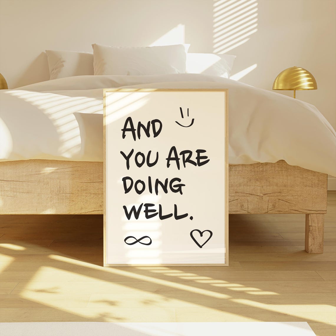 And You Are Doing Well Handwritten Encouragement Quote Poster - Image 2