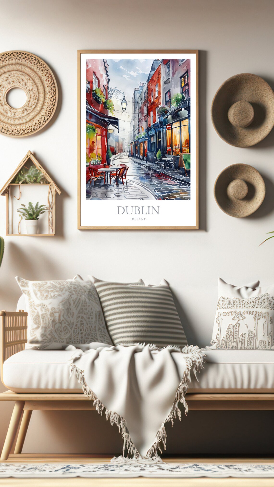 Dublin Ireland Watercolor Poster, Travel Poster - Image 2