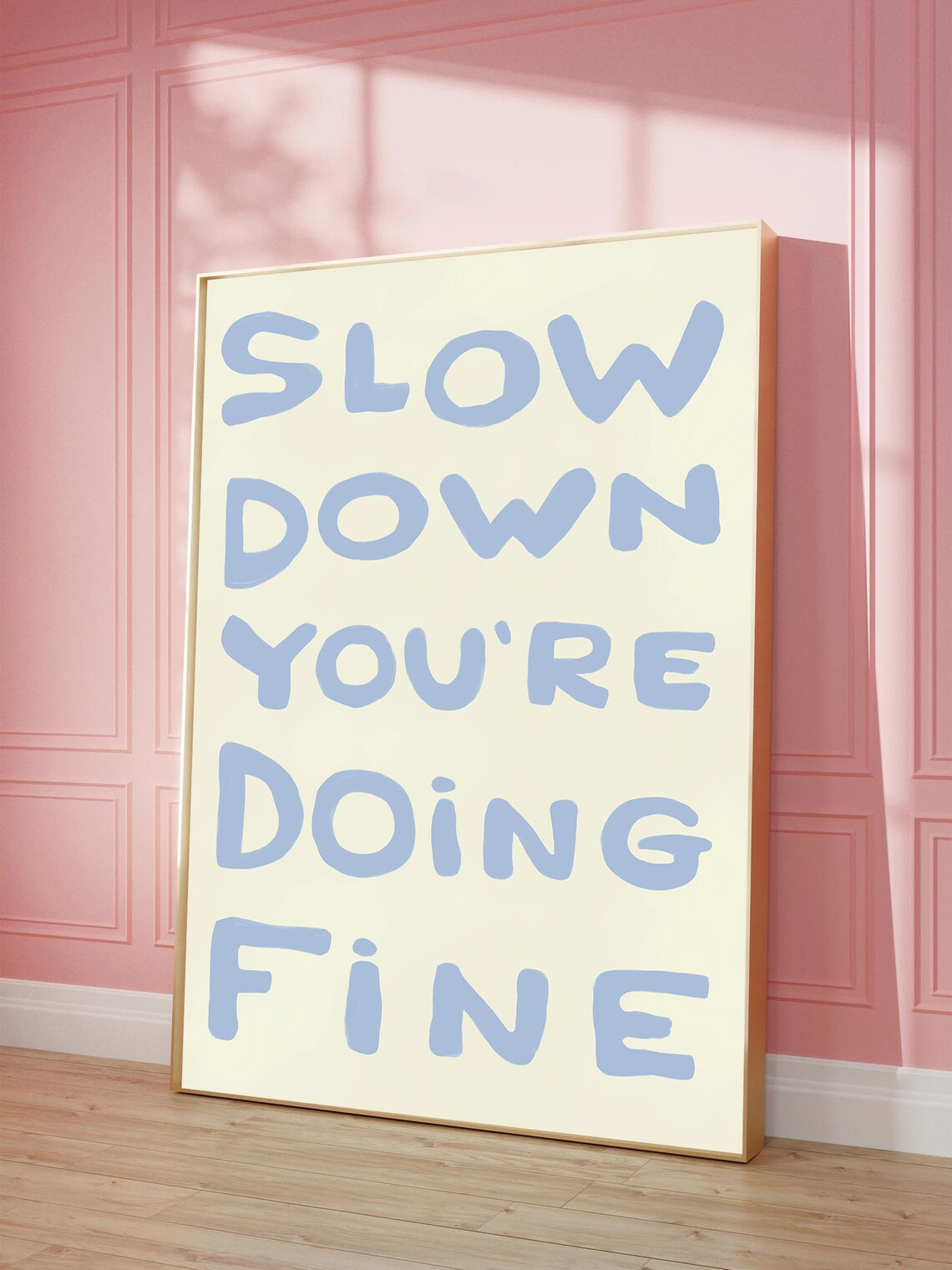 Slow Down Inspirational Quote, Preppy Dorm Decor - Image 2